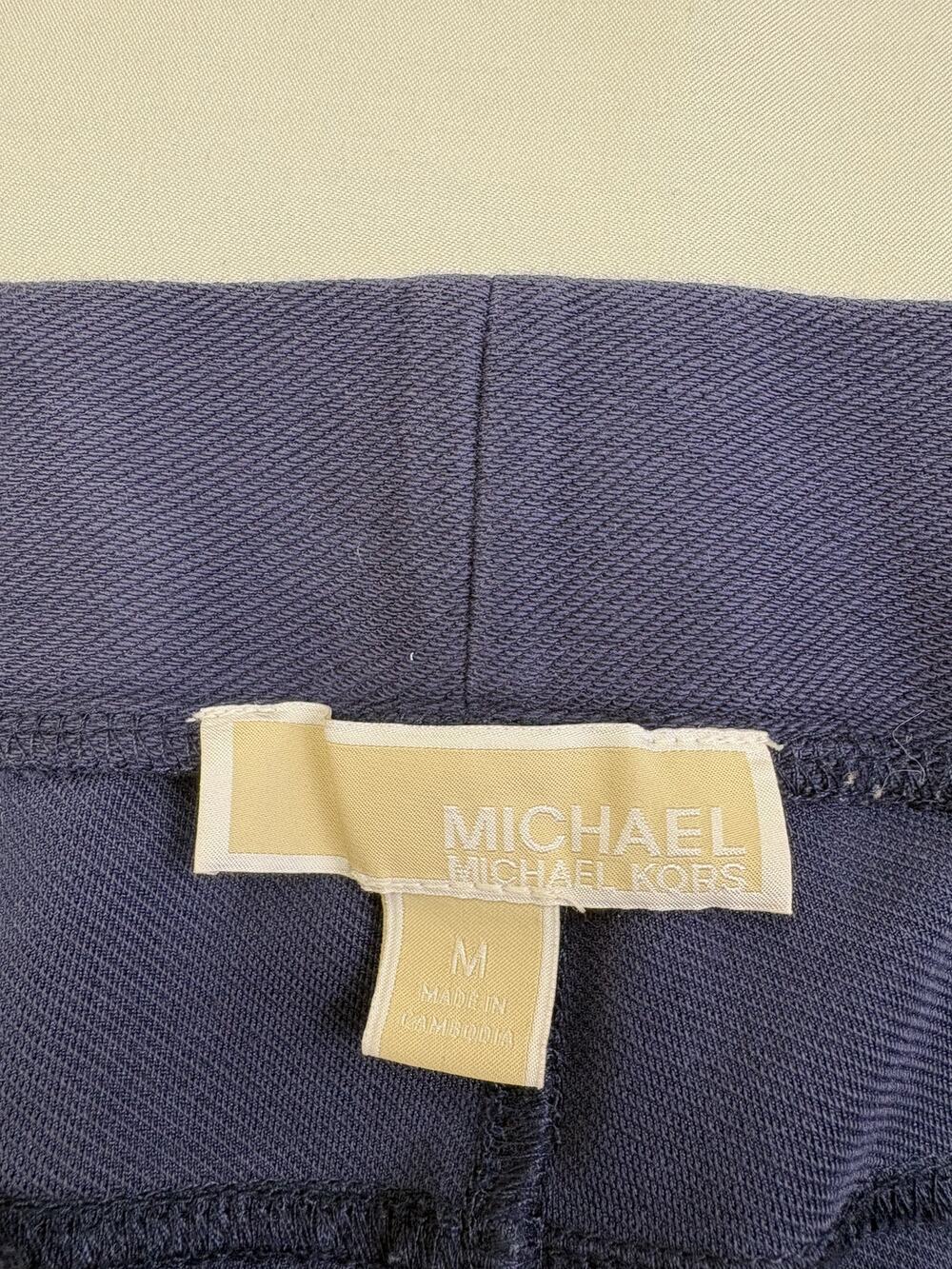 Michael Michael Kors Women’s Pull-On Pants Size M Navy Slim Straight Stretch
